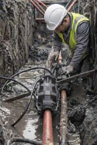 Cable joint in wet conditions Underground cable joint in trench important for Cable joints for Waterlogged areas