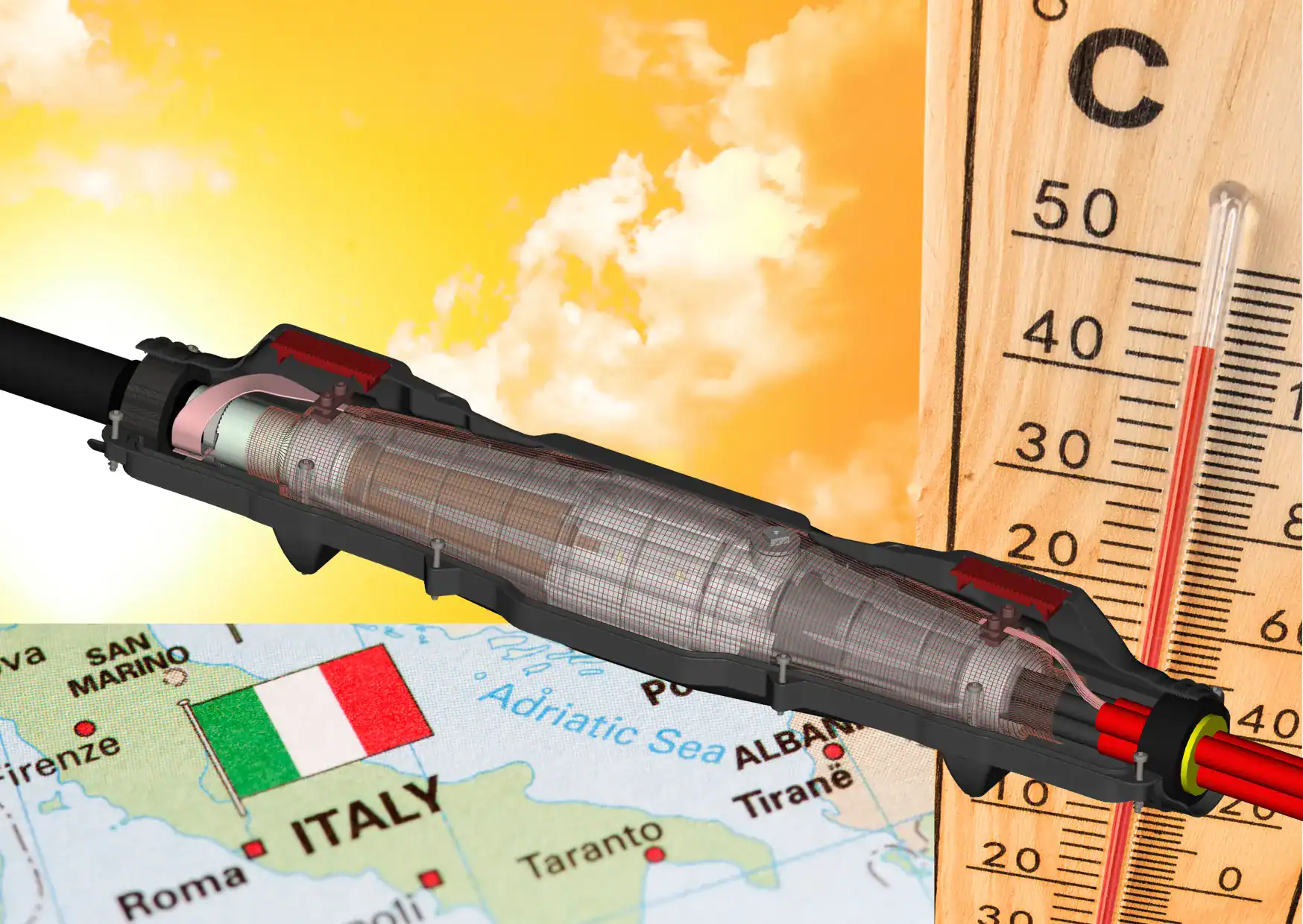 Overgangsmoffen hete temparaturen Italie